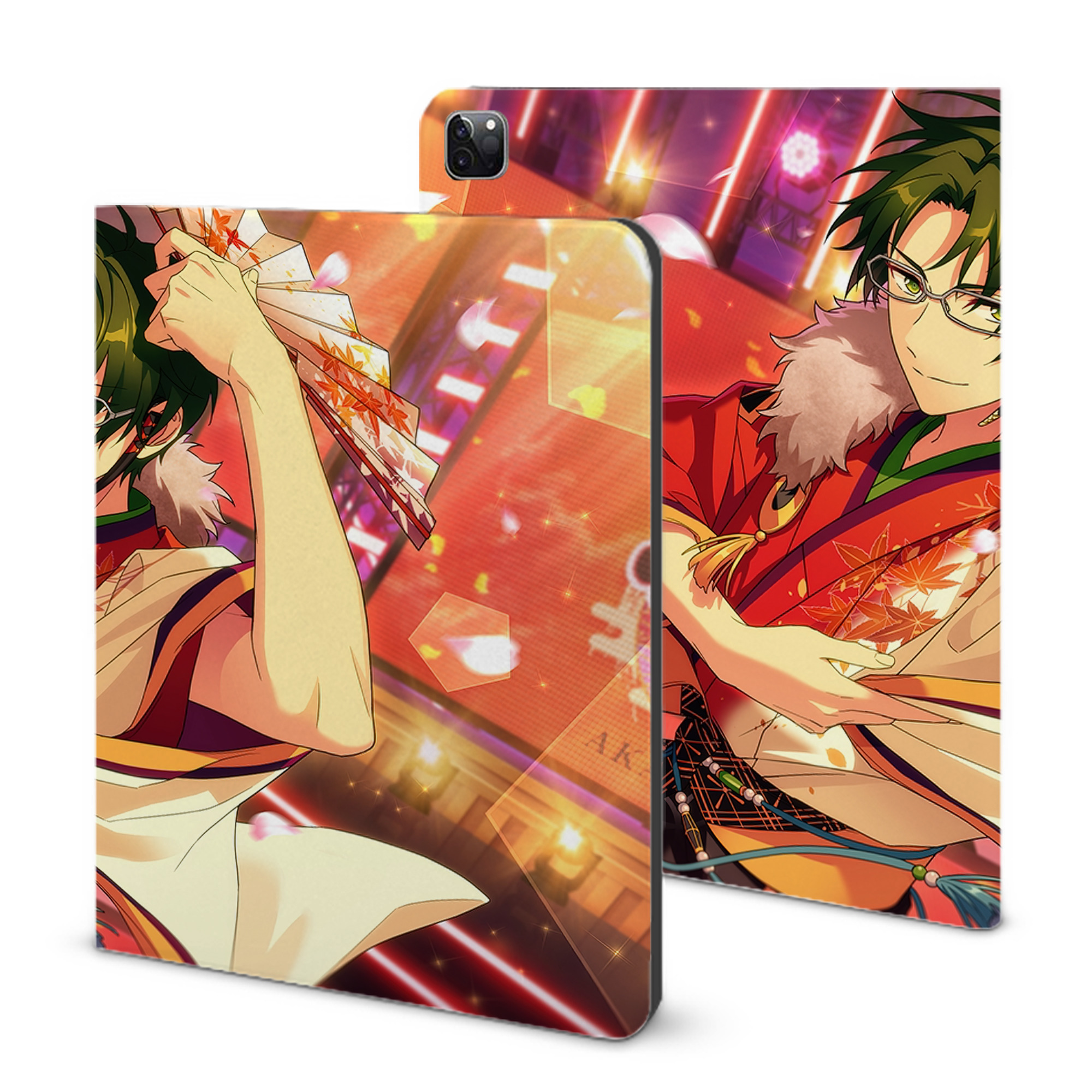 （画像用） あんさんぶるスターズ! Ensemble Stars IPad ケース ブック型 PUレザー TPU 耐衝撃 軽量 薄型 ペン収納なし 全面保護 IPad 各モデル対応